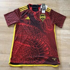 Adidas‎ Mens Seattle Sounders FC 2023/24 Away Jersey Red Black Size Large Soccer